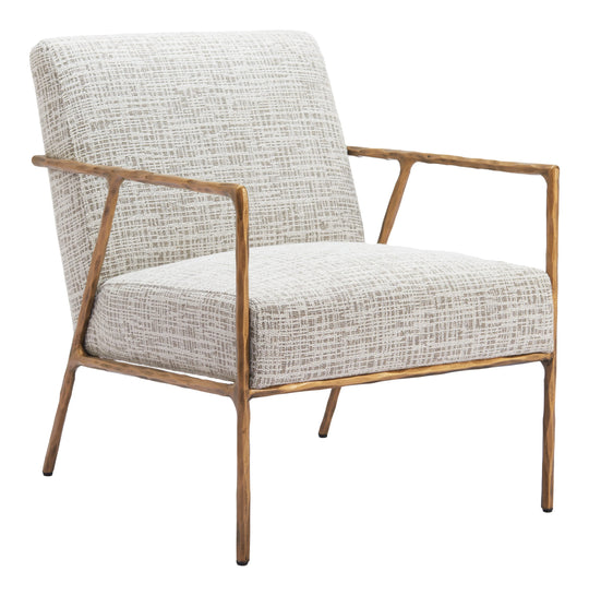 Zuo Norrebro Accent Chair Beige Frost ACCENT + LOUNGE CHAIRS