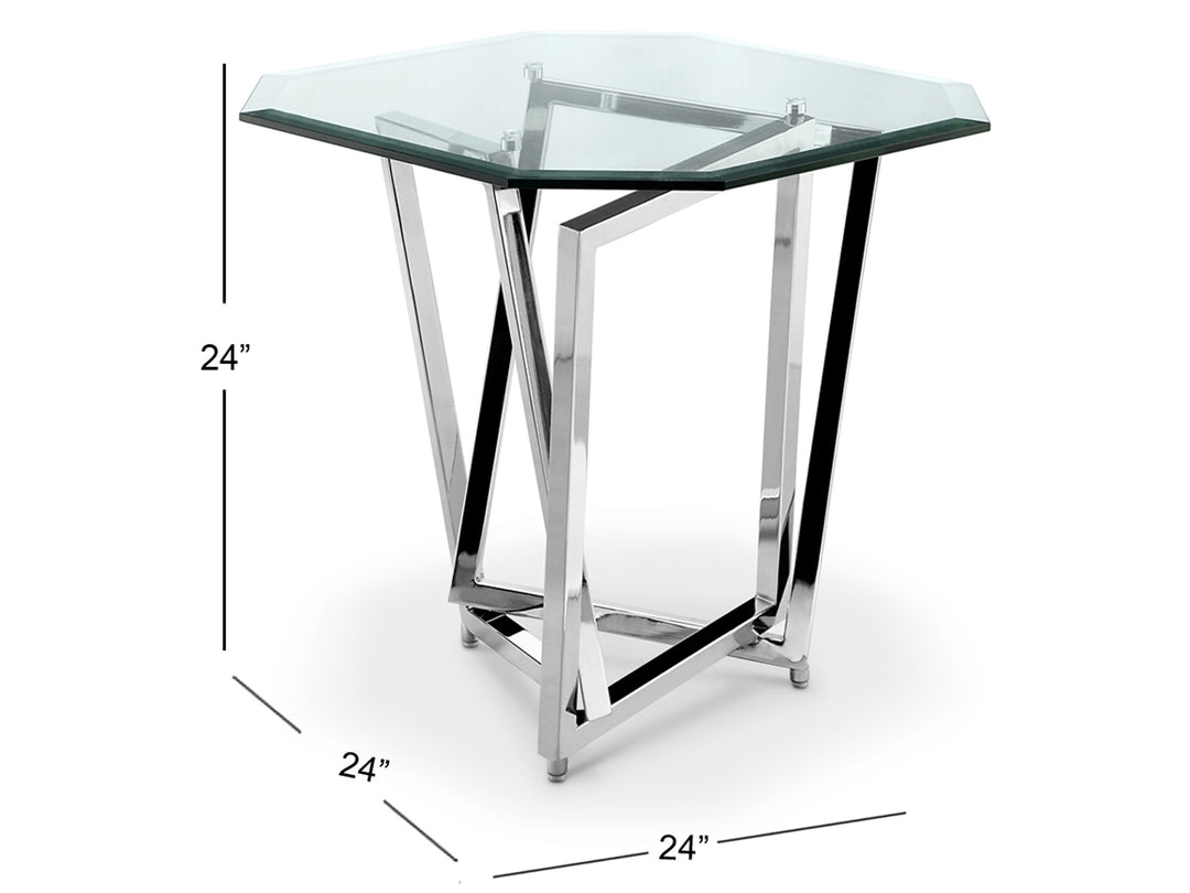 Lenox Square Acadia White Octagonal End Table - T3790-09