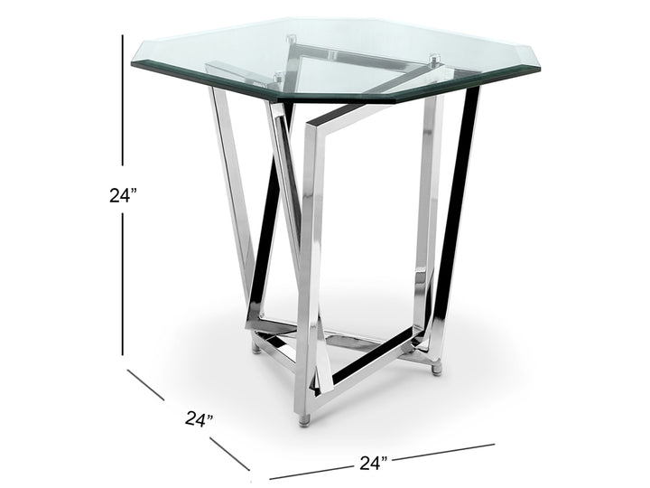 Lenox Square Acadia White Octagonal End Table - T3790-09