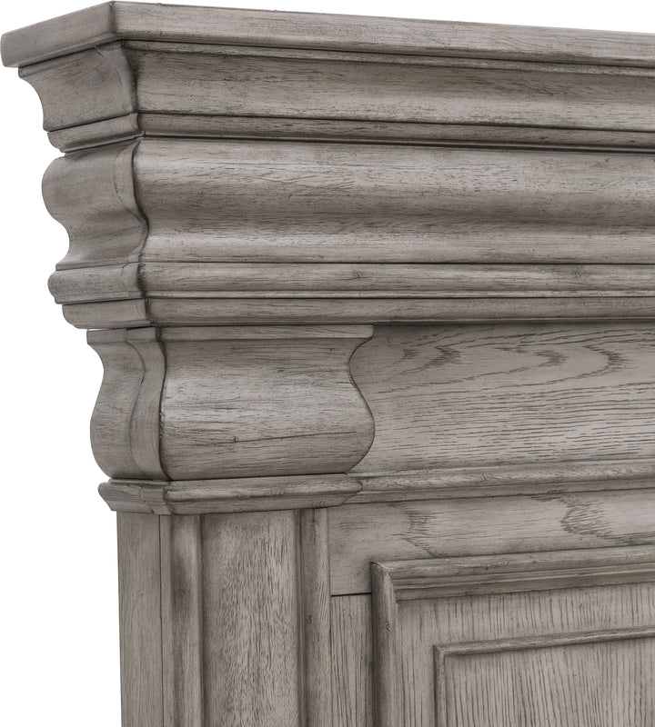 Madison Ridge Heritage Taupe Queen Panel Bed With Blanket Chest Footboard - P091-BR-K2