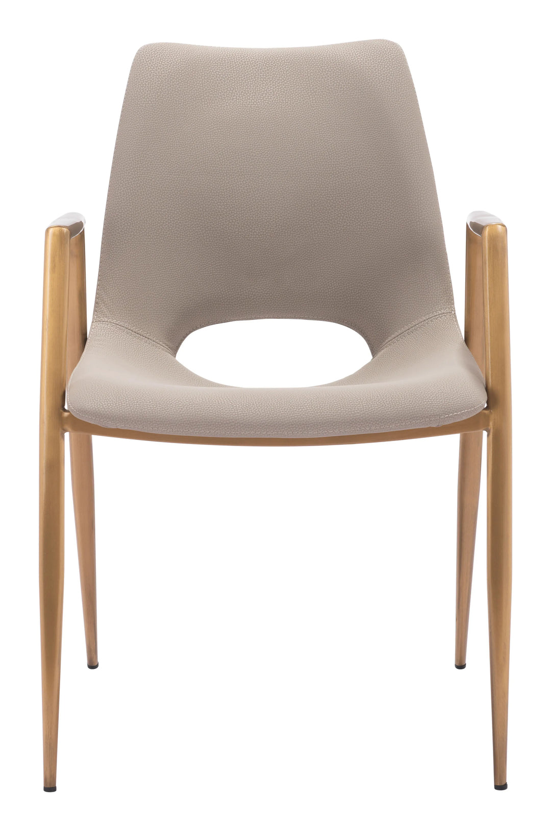 Desi Dining Chair (Set of 2) Beige & Gold - AmericanHomeFurniture