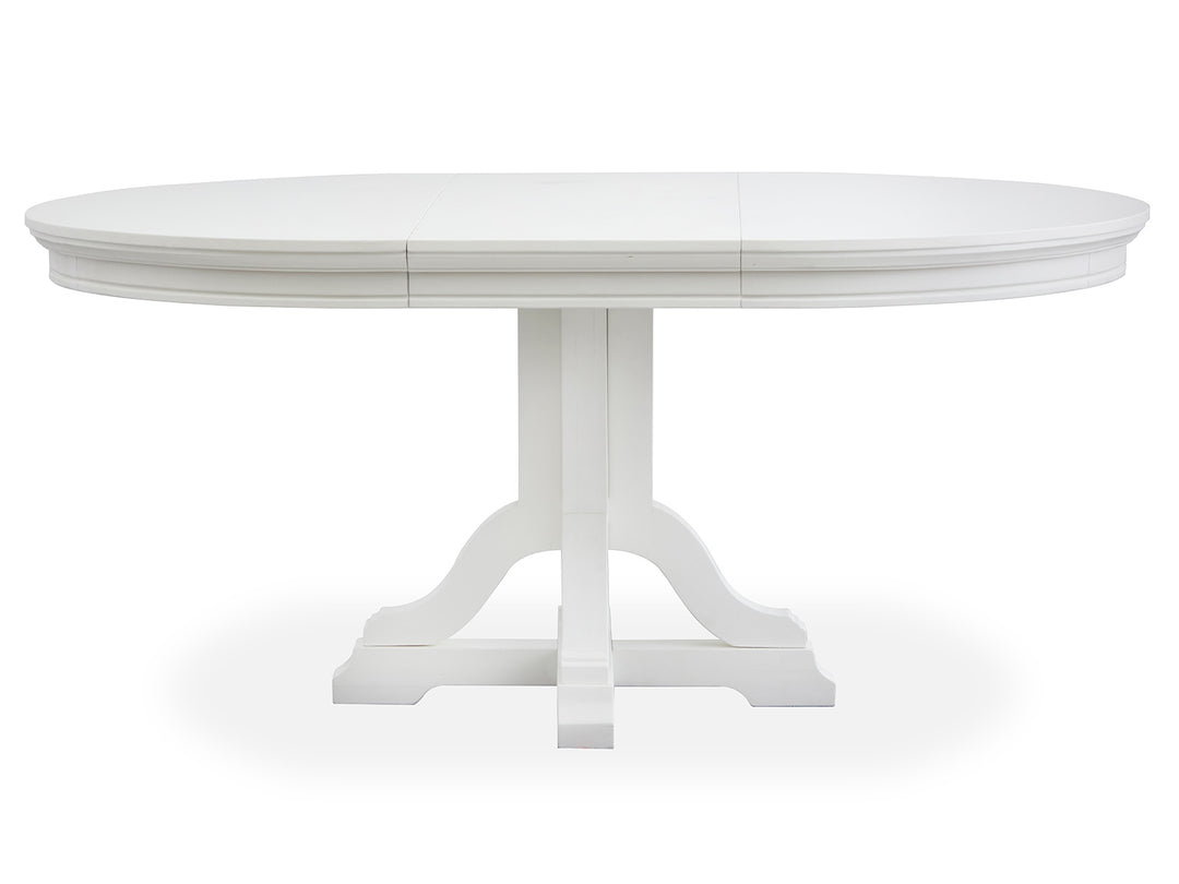 Charleston White Dove White Extendable 48" Round Dining Table - D5611-22WH