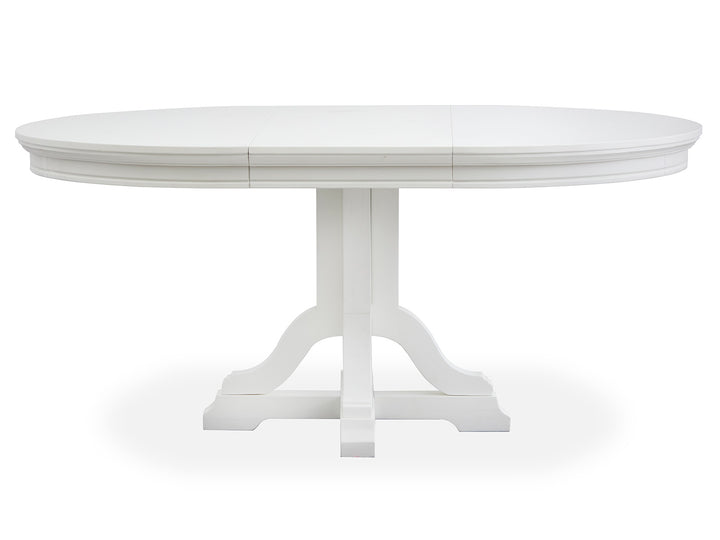 Charleston White Dove White Extendable 48" Round Dining Table - D5611-22WH