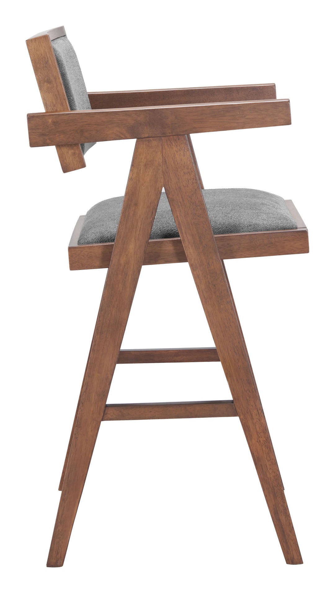 Delhi Counter Stool (Set of 2) Gray & Walnut - AmericanHomeFurniture