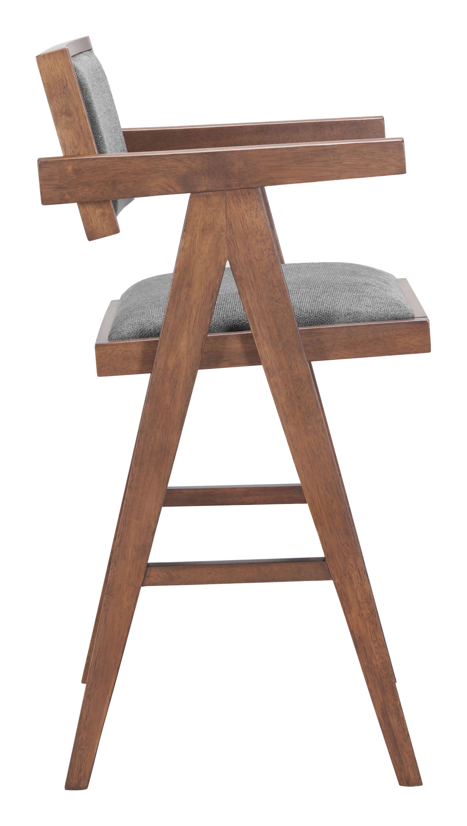 Zuo Delhi Counter Stool (Set of 2) Gray & Walnut BAR STOOLS + COUNTER STOOLS
