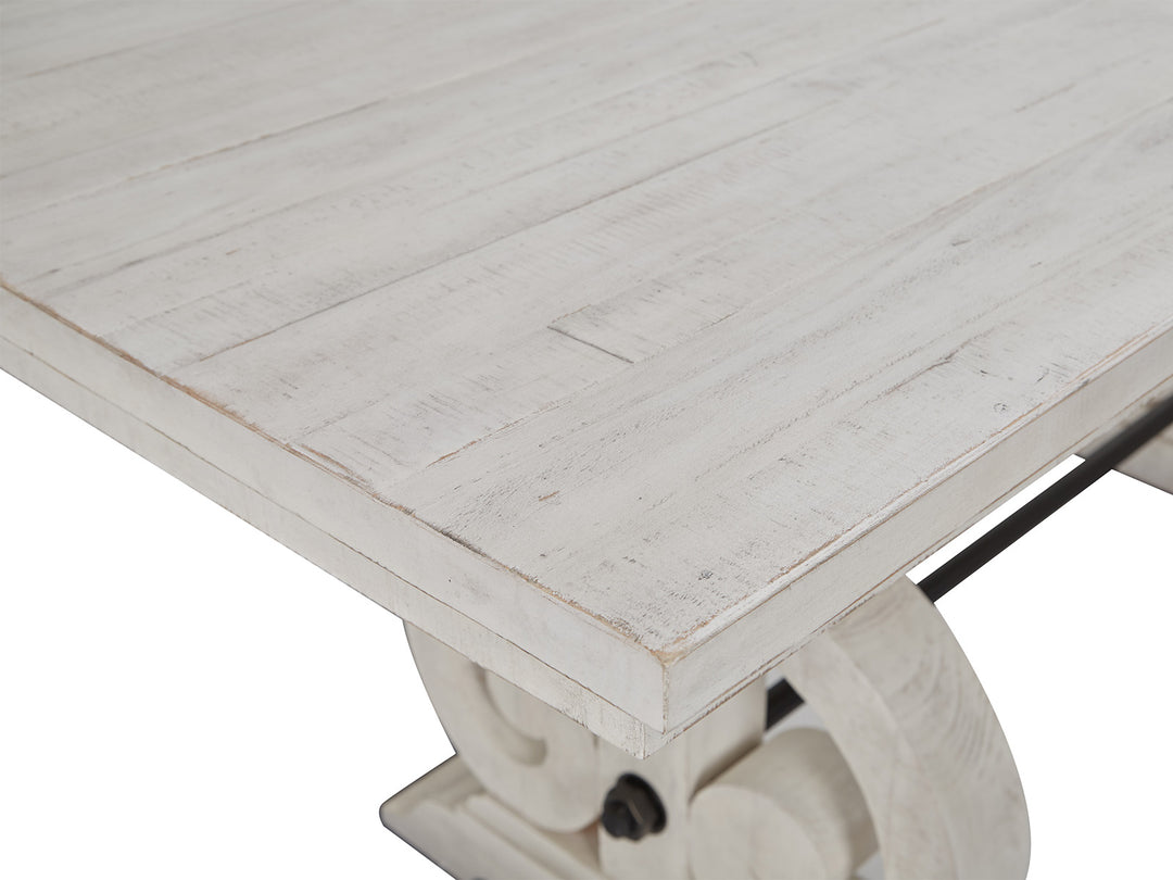 Bronwyn Alabaster Extendable Rectangular Counter Height Dining Table - D4436-42