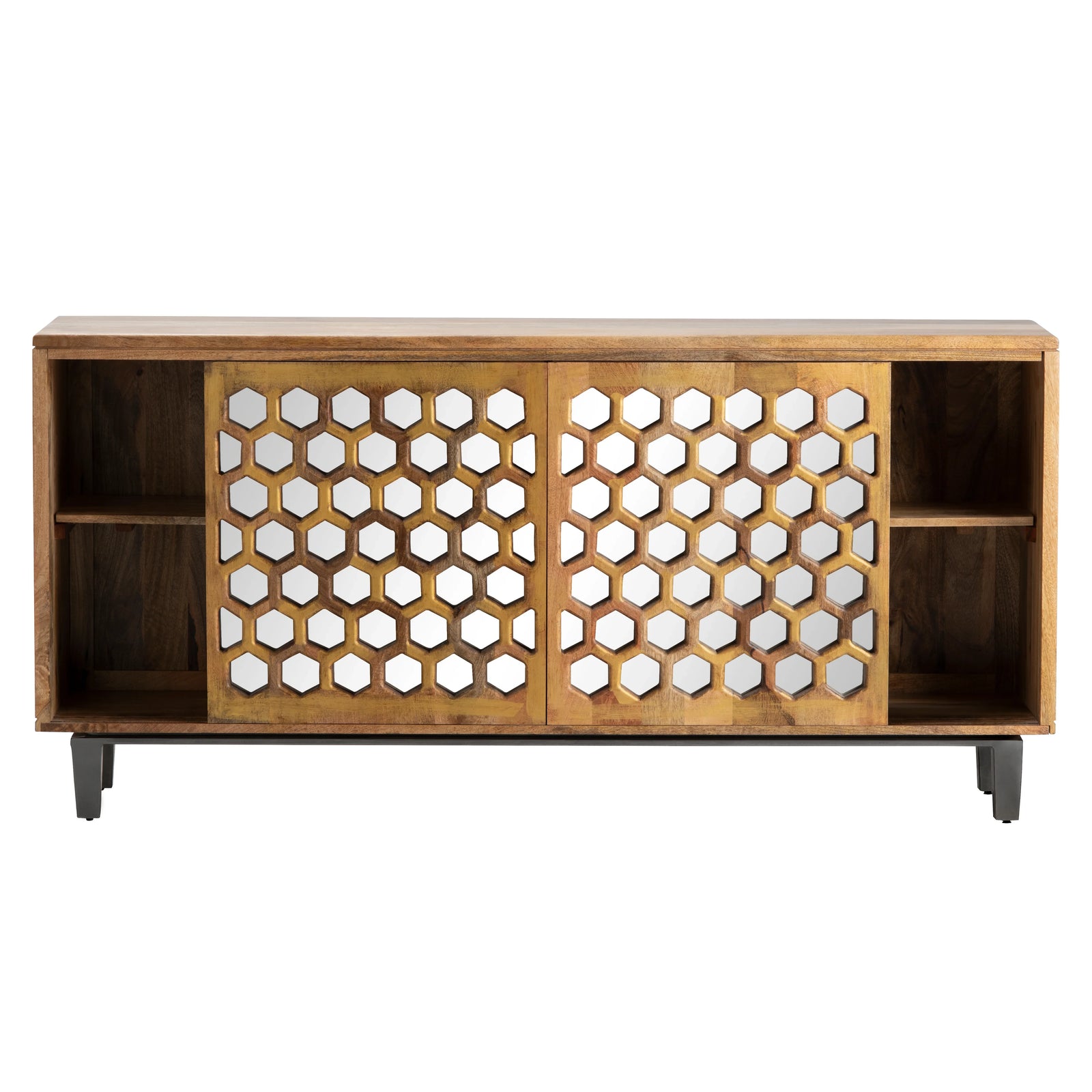 Crestview Collection Bengal Manor Honeycomb Sideboard SIDEBOARDS + CABINETS