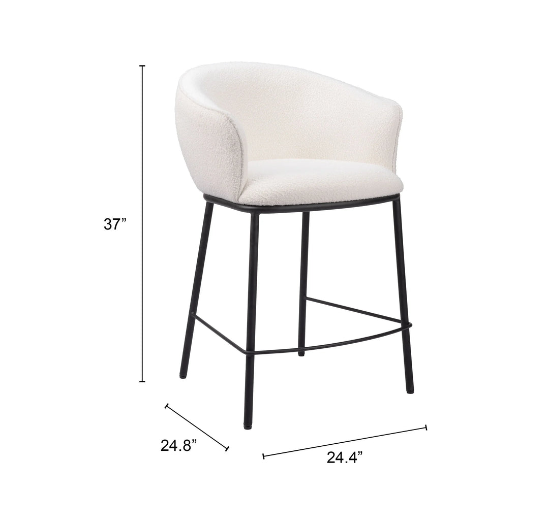 Essen Counter Stool Ivory - AmericanHomeFurniture