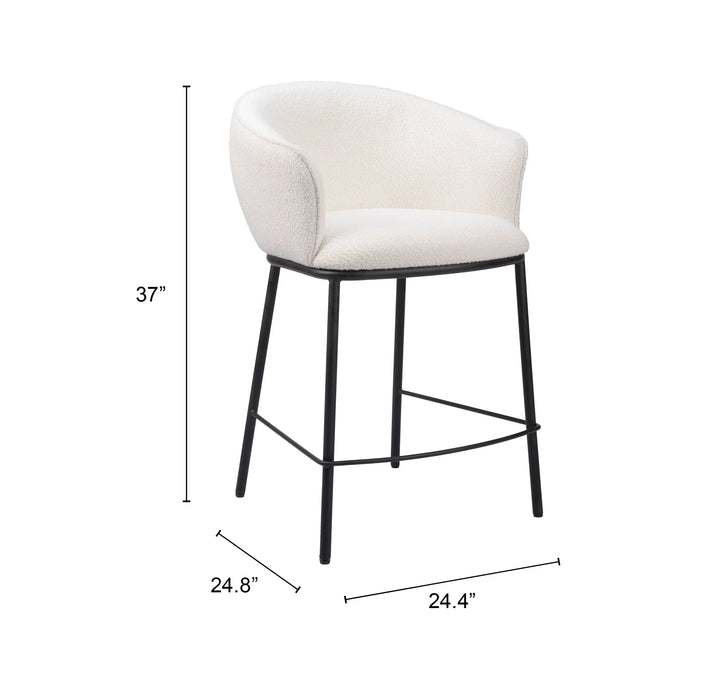 Essen Counter Stool Ivory - AmericanHomeFurniture