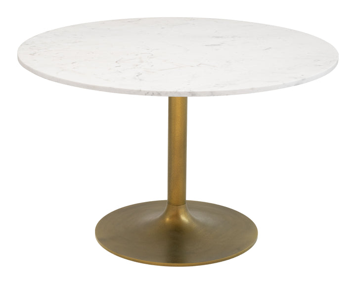 Ithaca Dining Table White & Gold