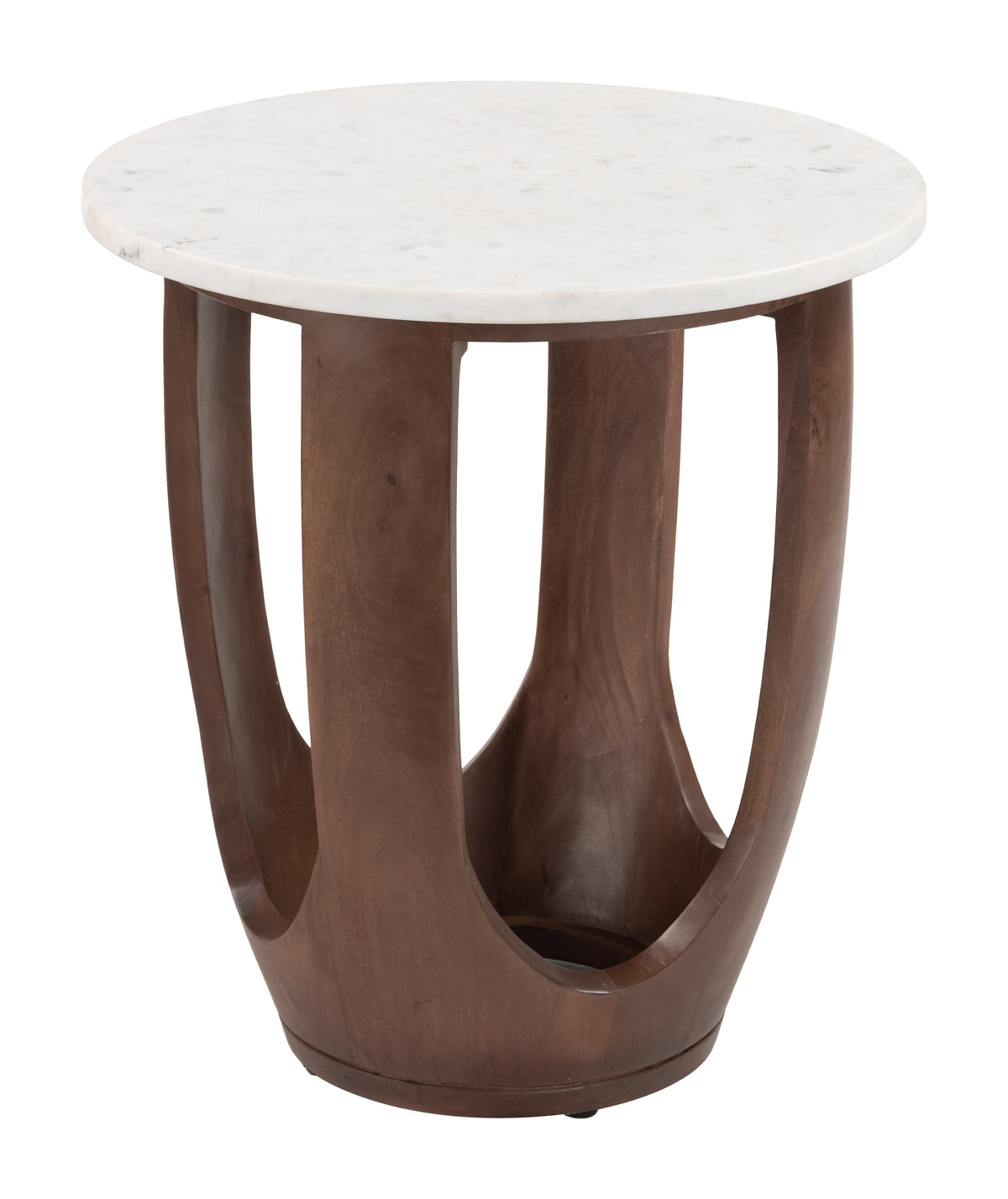 Vaan Side Table White & Walnut - 111039