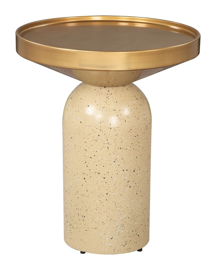 Cendre Side Table Gold & Beige - 110145