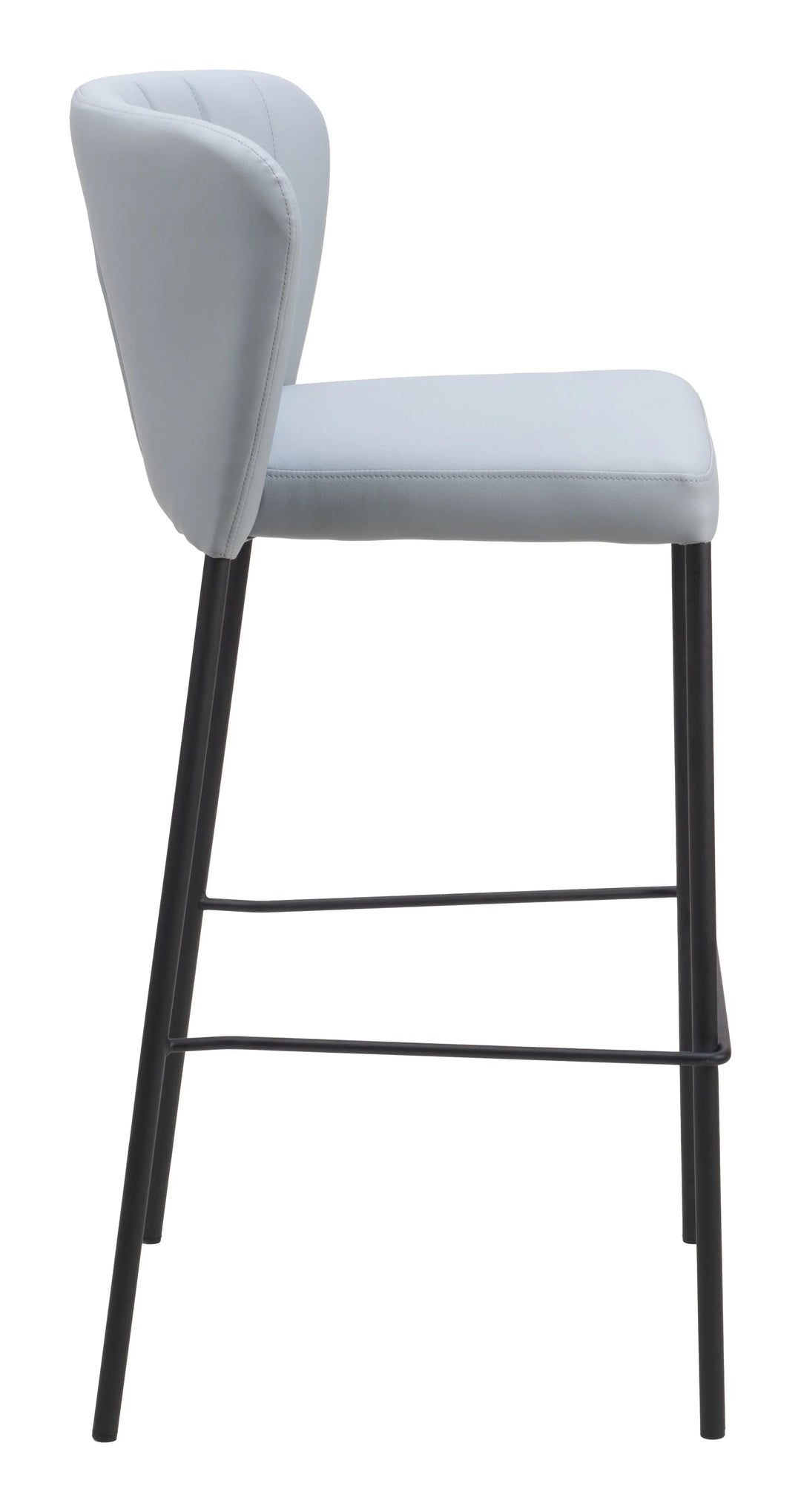 Linz Barstool (Set of 2) Gray - AmericanHomeFurniture