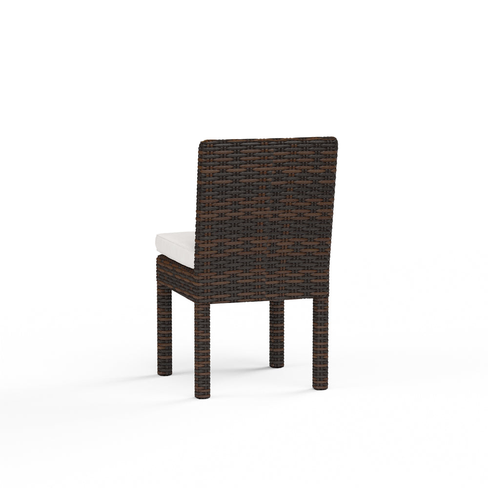 American Home Furniture | Sunset West - Montecito Armless Dining Chair in Canvas Flax w/ Self Welt