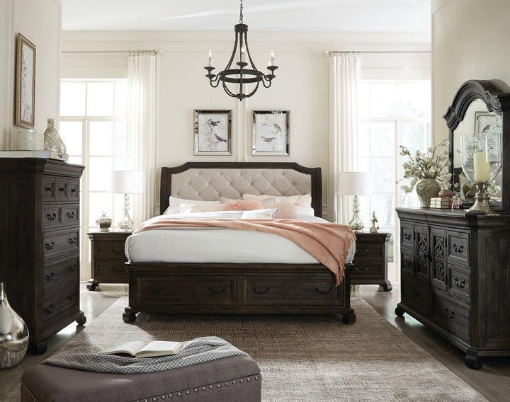 Bellamy Peppercorn King Sleigh Storage Bed - B2491-63