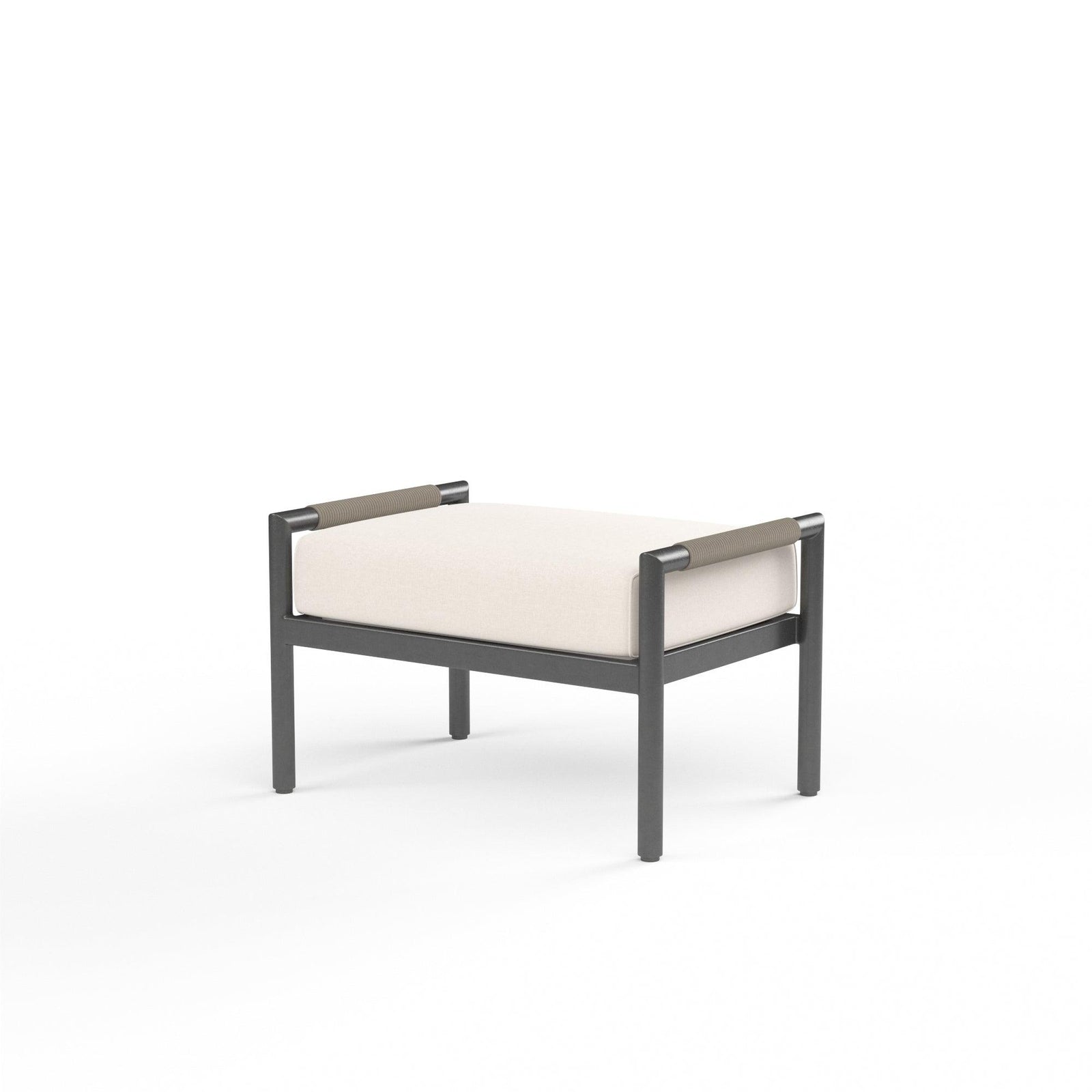 Sunset West Pietra Ottoman in Echo Ash, No Welt OUTDOOR BENCHES