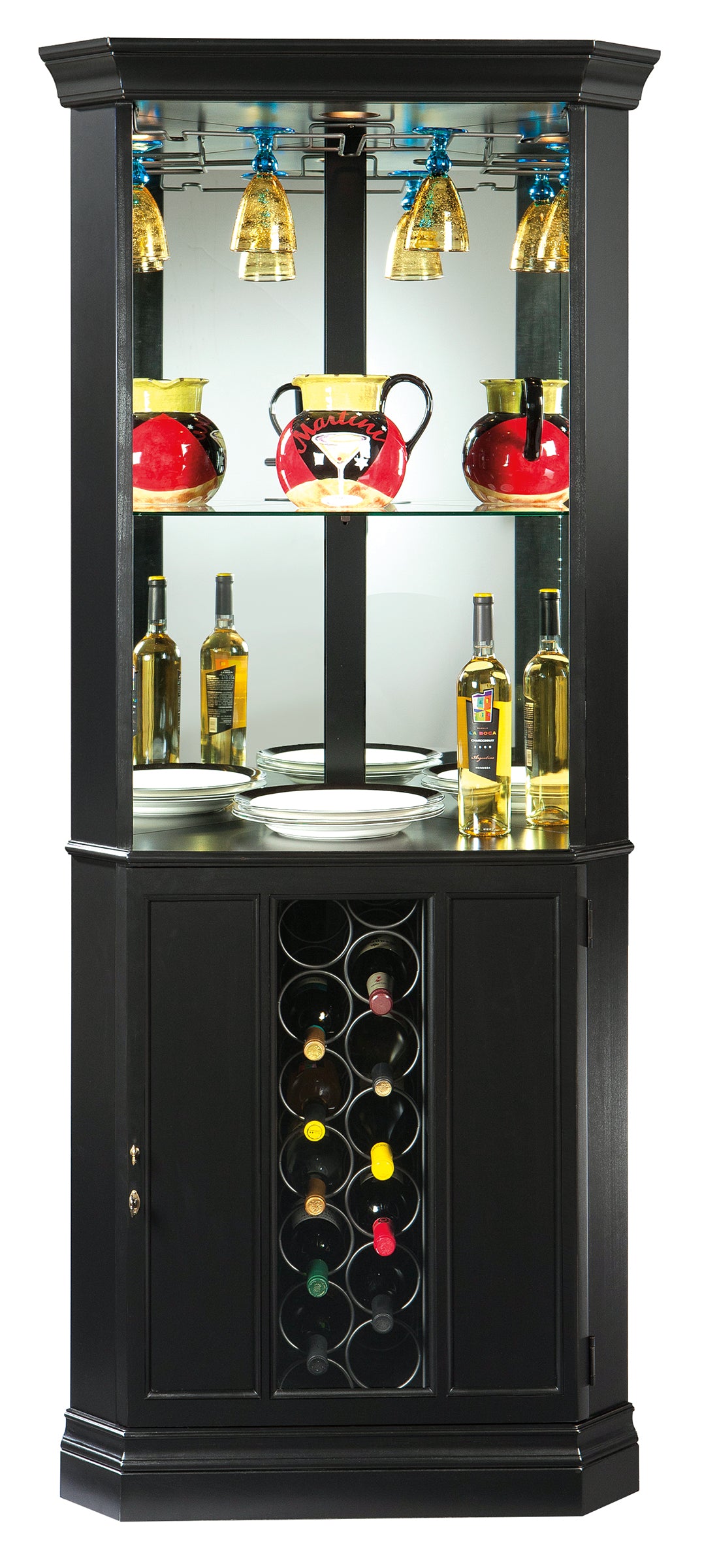 American Home Furniture | Howard Miller - Piedmont VII Corner Wine Cabinet