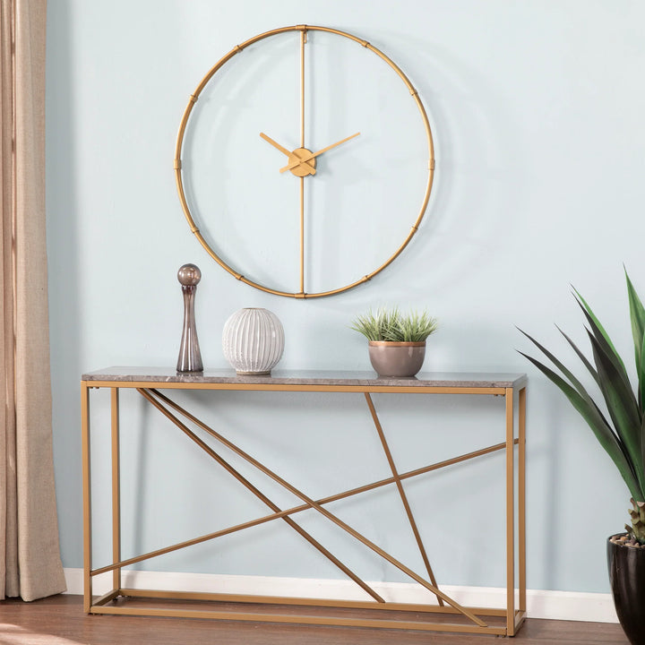 Duzen Large Metal Clock - AmericanHomeFurniture