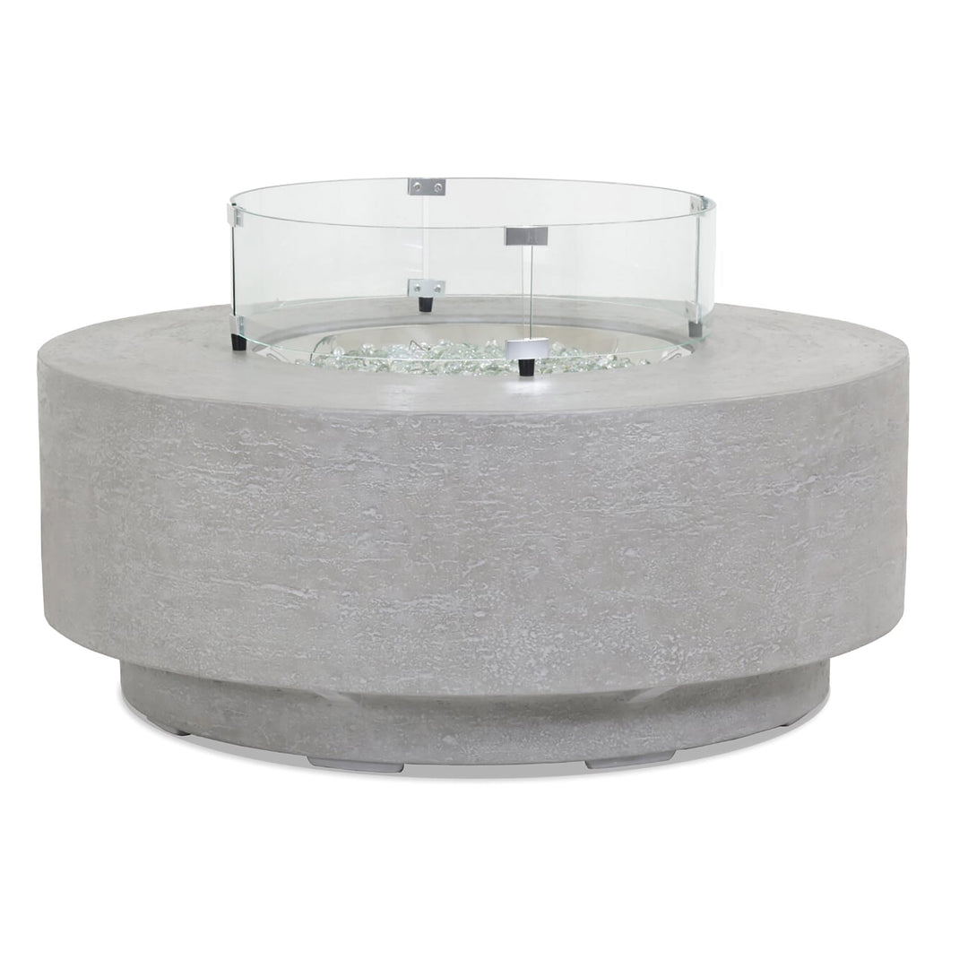 Gravelstone Round Fire Table w/ Glass Surround
