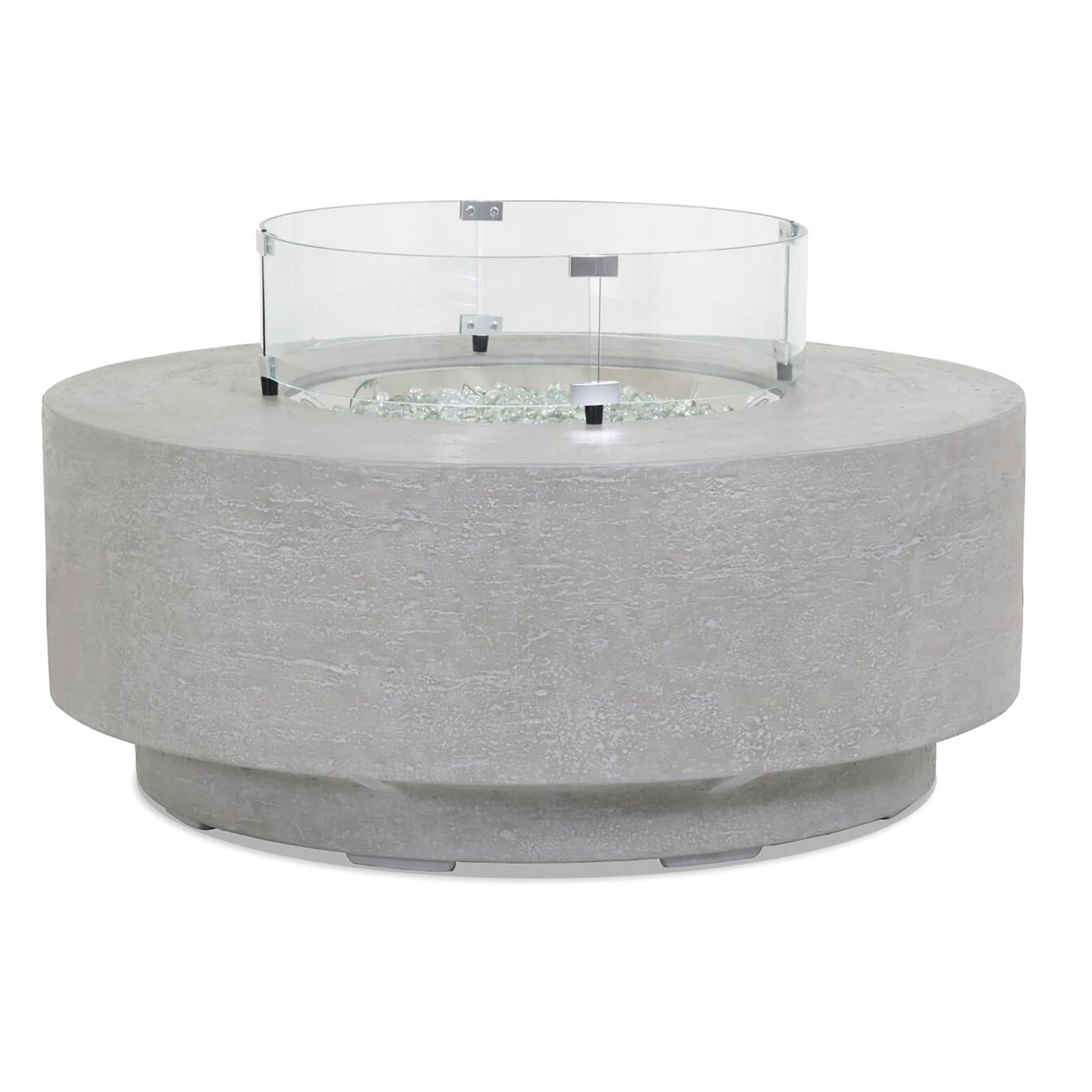 Gravelstone Round Fire Table w/ Glass Surround