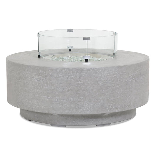 Gravelstone Round Fire Table w/ Glass Surround