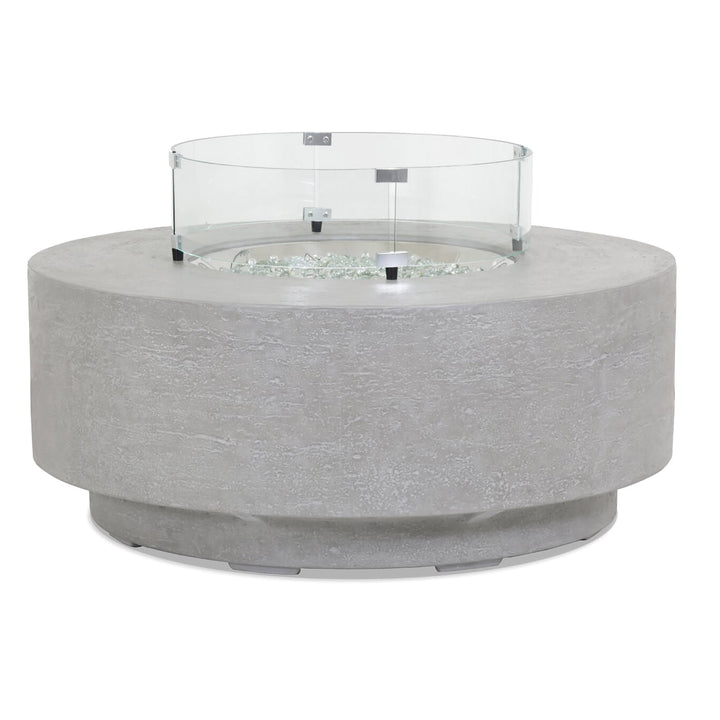 Gravelstone Round Fire Table w/ Glass Surround