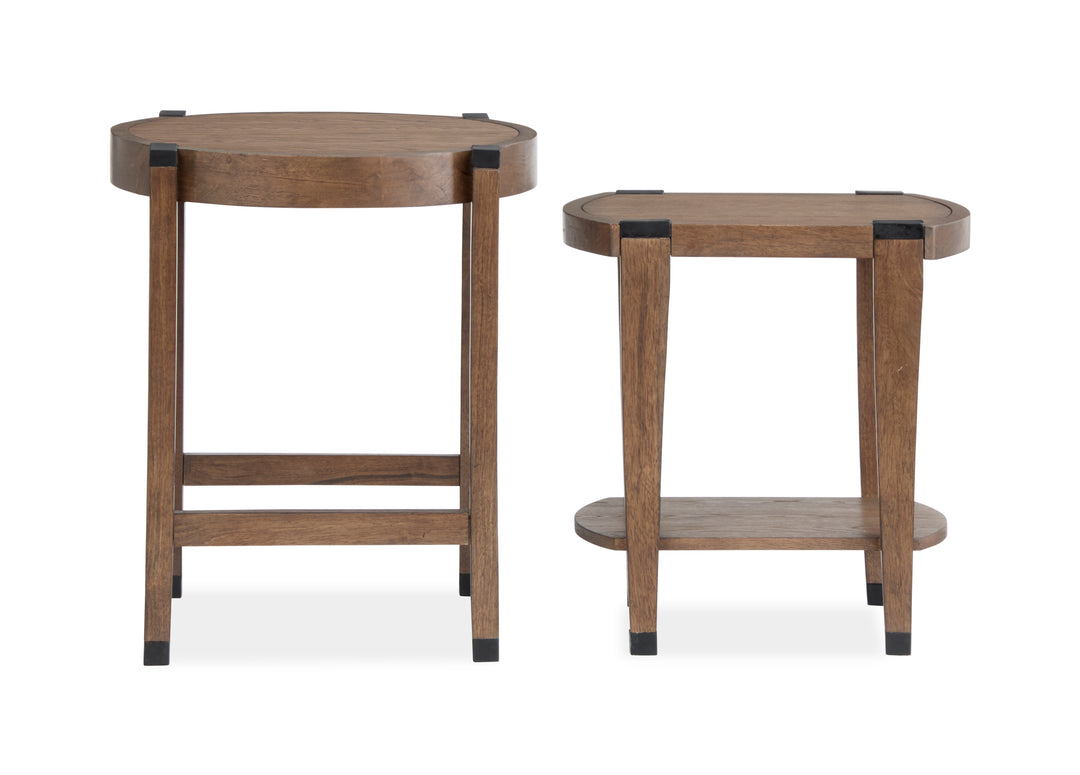 Kaysen Wallaby And Matte Black Nesting End Table - T5817-12