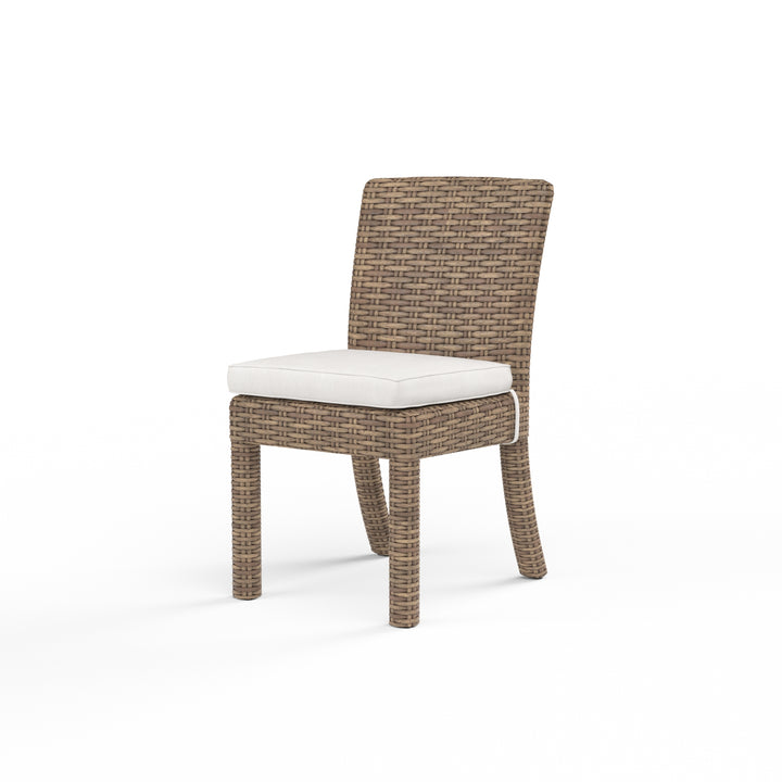 American Home Furniture | Sunset West - Havana Armless Dining Chair in Canvas Flax w/ Self Welt