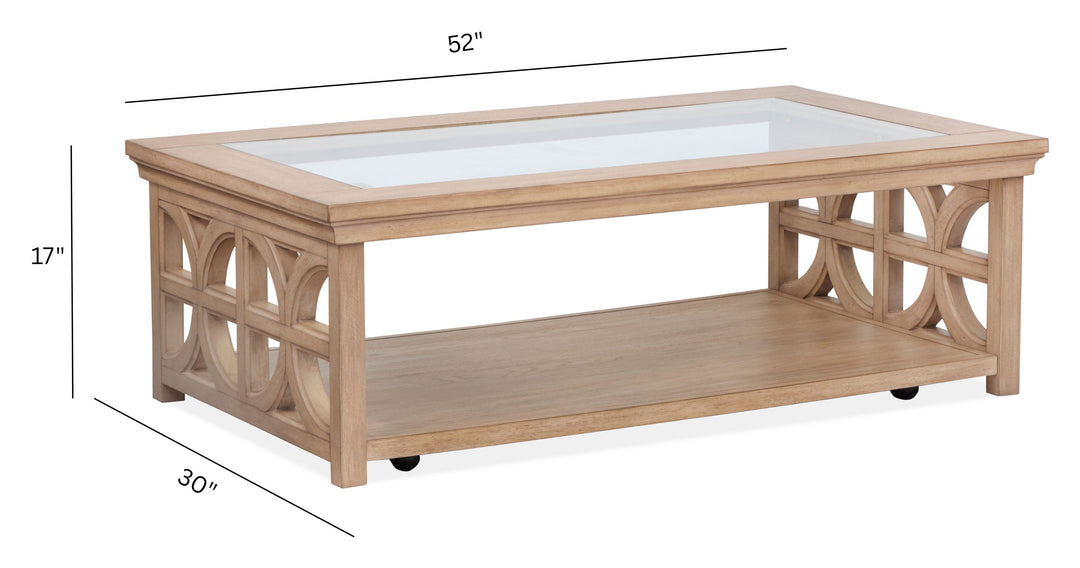 Coventry Honey Wheat Rectangular Shelf Cocktail Table - T6480-42