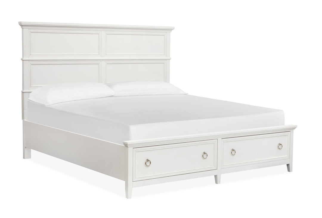 Juniper Hill Whisper White Queen Panel Storage Bed - B6478-54A
