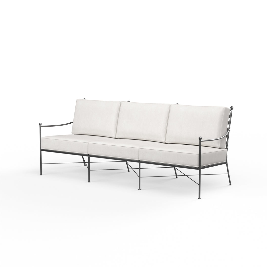 American Home Furniture | Sunset West - Provence Sofa in Canvas Flax w/ Self Welt