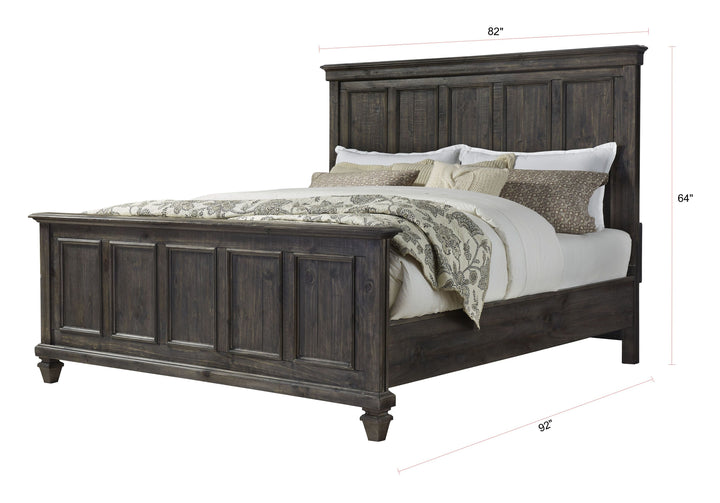 Calistoga Weathered Charcoal California King Panel Bed - B2590-74