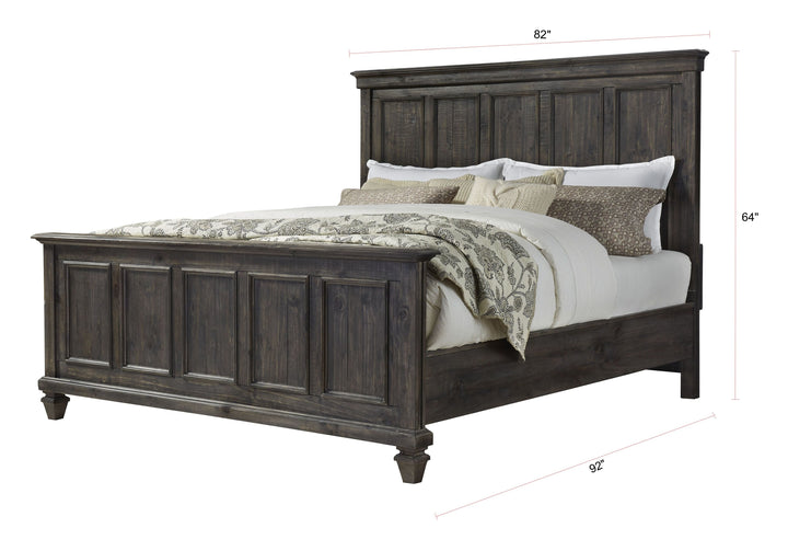 Calistoga Weathered Charcoal Panel Bed