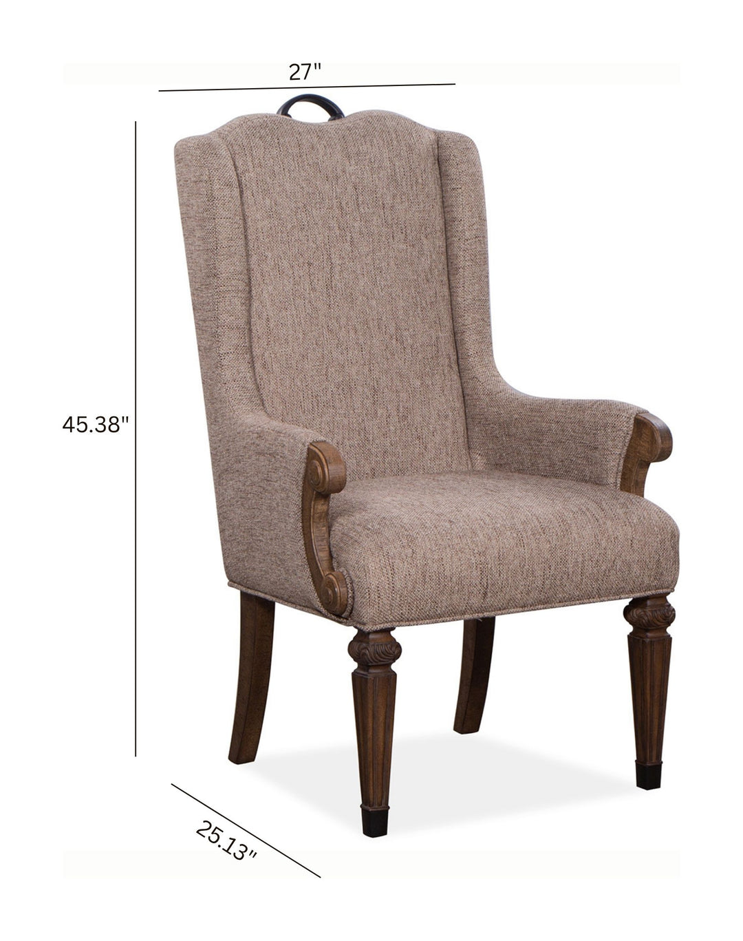 Durango Willadeene Brown Upholstered Host Chair - Set of 2 - D5133-76
