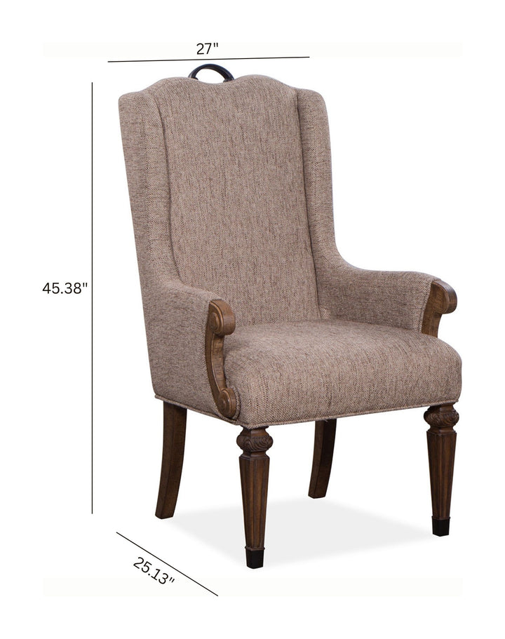 Durango Willadeene Brown Upholstered Host Chair - Set of 2 - D5133-76