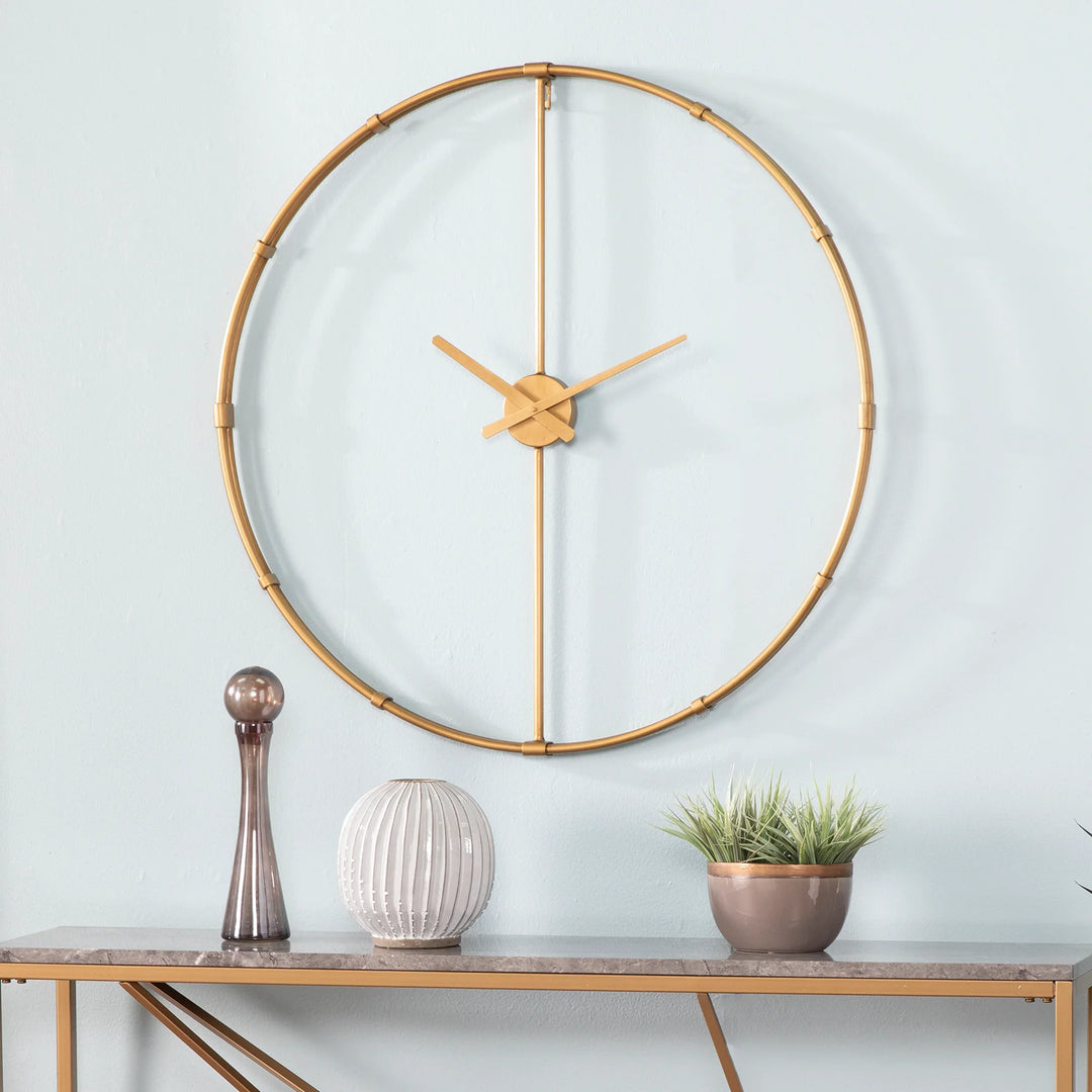 Duzen Large Metal Clock - AmericanHomeFurniture