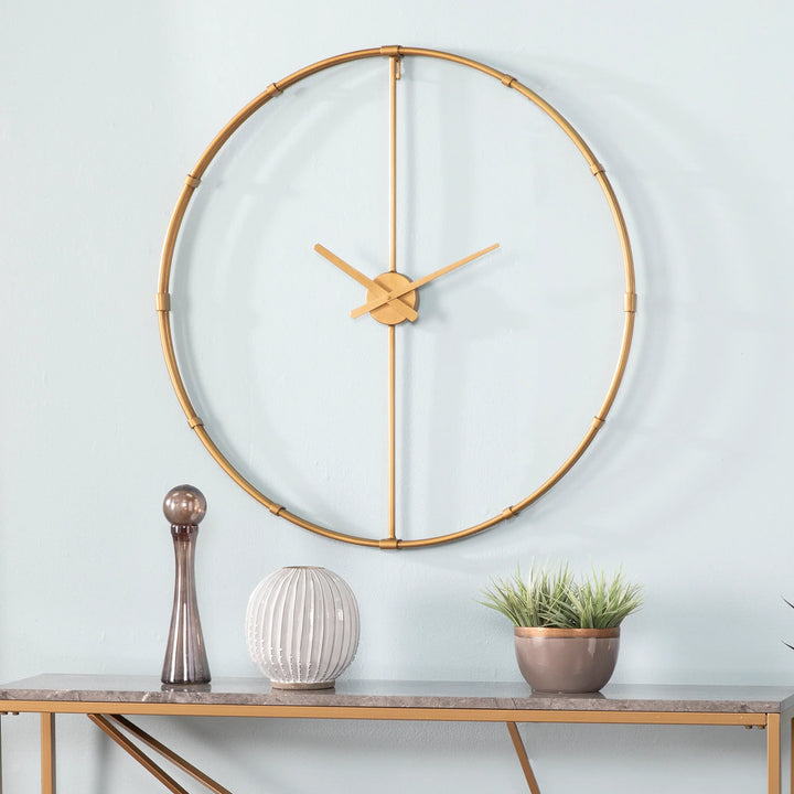 Duzen Large Metal Clock - AmericanHomeFurniture
