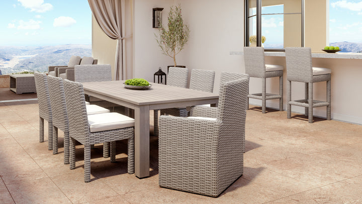 Coronado Armless Dining Chair in Canvas Skyline w/ Self Welt