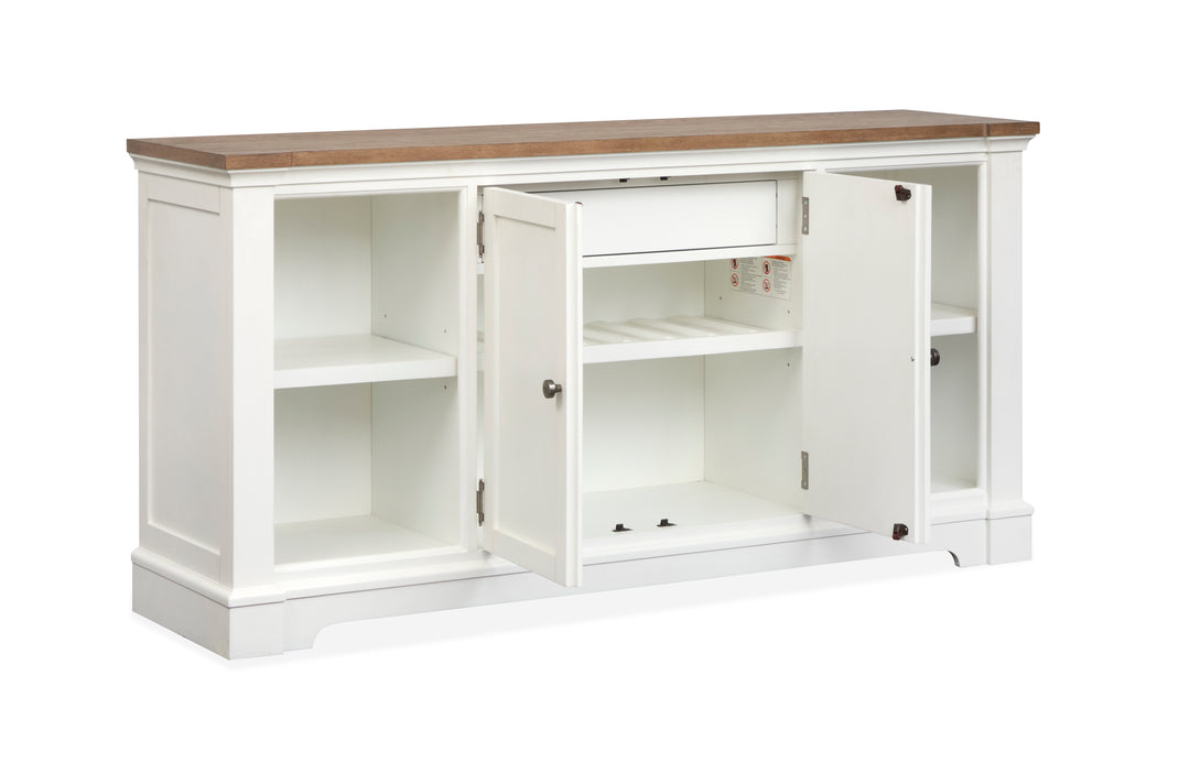 Kingston Whisper White And Cerused Nutmeg Credenza - D6407-11