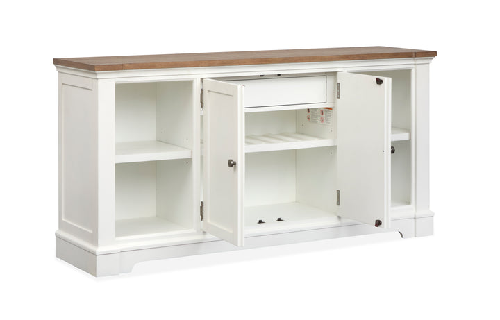 Kingston Whisper White And Cerused Nutmeg Credenza - D6407-11