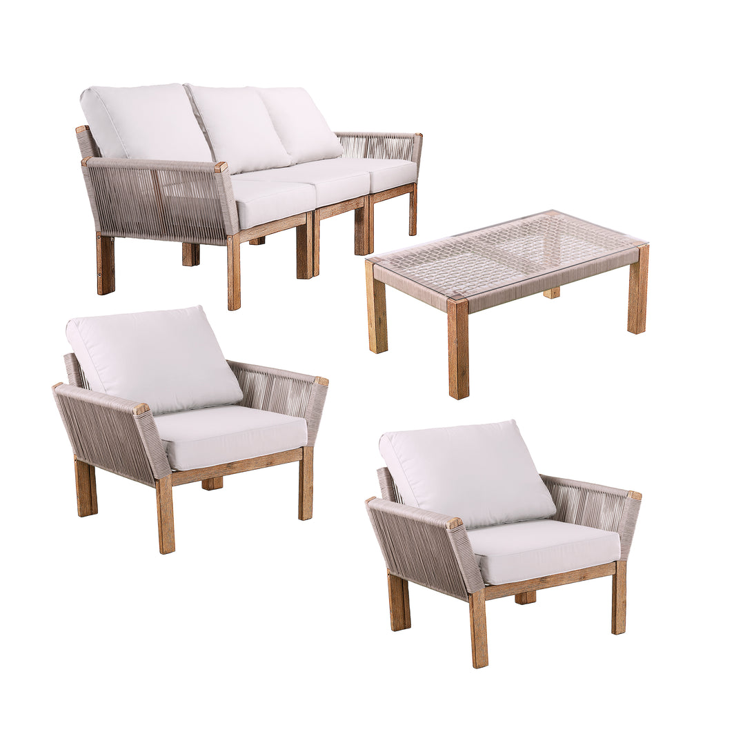 American Home Furniture | SEI Furniture - Brendina Outdoor Conversation Set – 4pc