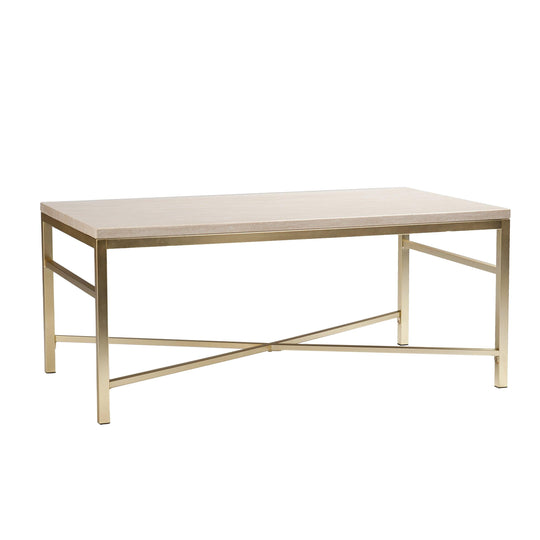 SEI Furniture Orinda Faux Stone Cocktail Table - Travertine COFFEE TABLES