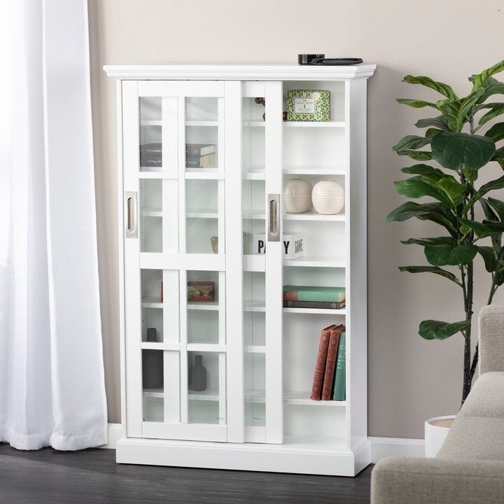 American Home Furniture | SEI Furniture - Media Cabinet w/ Sliding Doors - White
