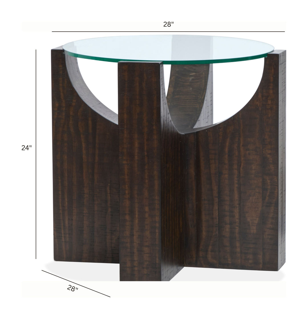 Beckham Rustic Tavern Round Accent Table - T6336-35