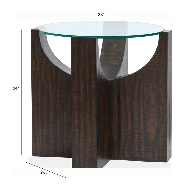 Beckham Rustic Tavern Round Accent Table - T6336-35