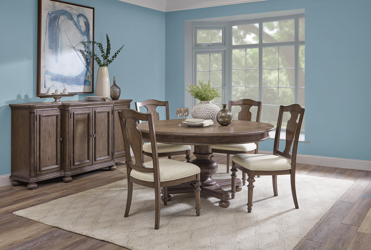 Saddle Creek Timber Brown Round Dining Table - P412-DR-K1
