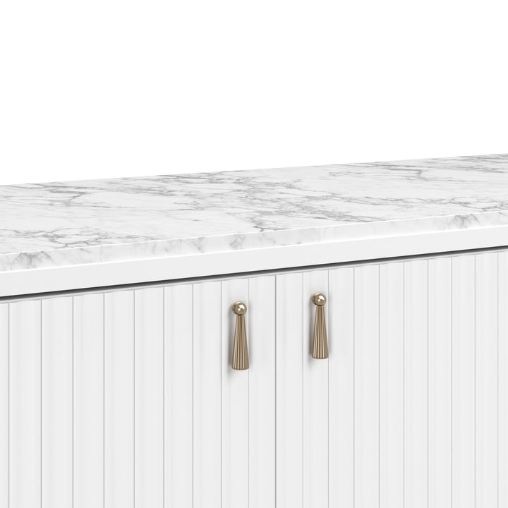 Eave Sideboard/stone top-Uplft White