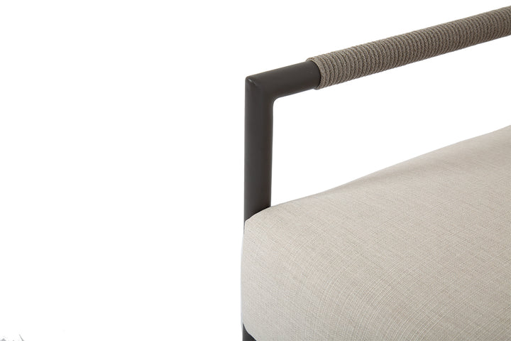 Pietra Club Chair in Dupione Celeste, No Welt