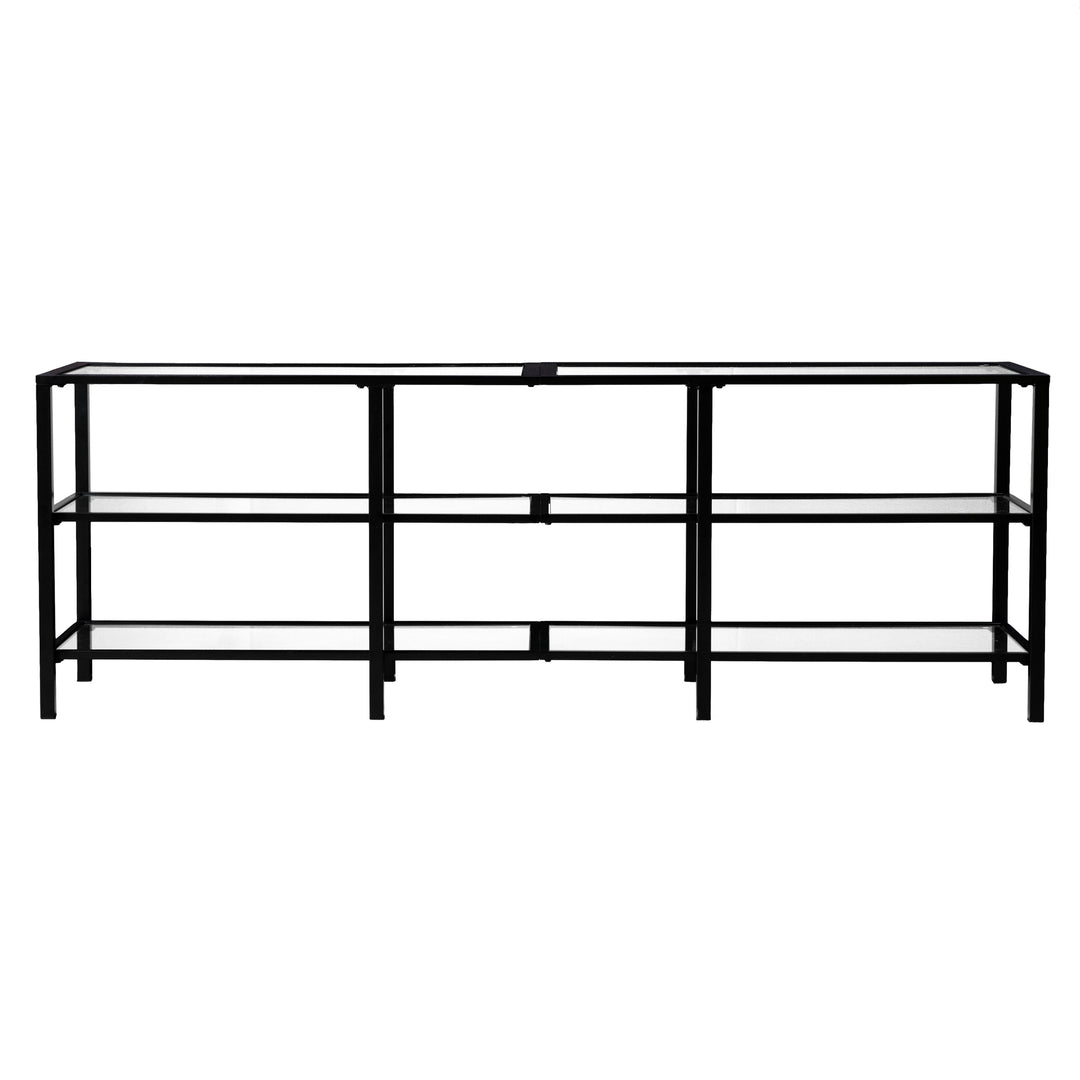 American Home Furniture | SEI Furniture - Tyler Metal/Glass Media Stand – Transitional Style - Black