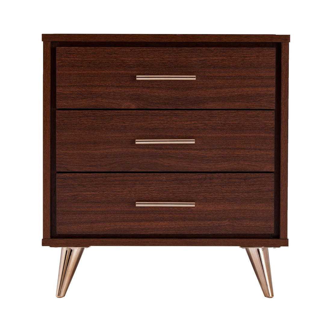 American Home Furniture | SEI Furniture - Oren Modern Bedside Table w/ Drawers